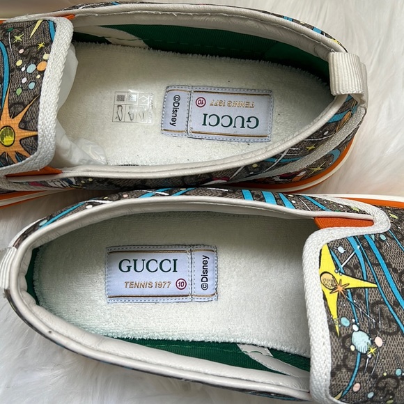 💯% Auth Men’s Gucci x Disney Donald Duck Men's Sneakers Gucci Sz 10 / US 11 - Picture 9 of 14